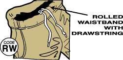 rolled waistband